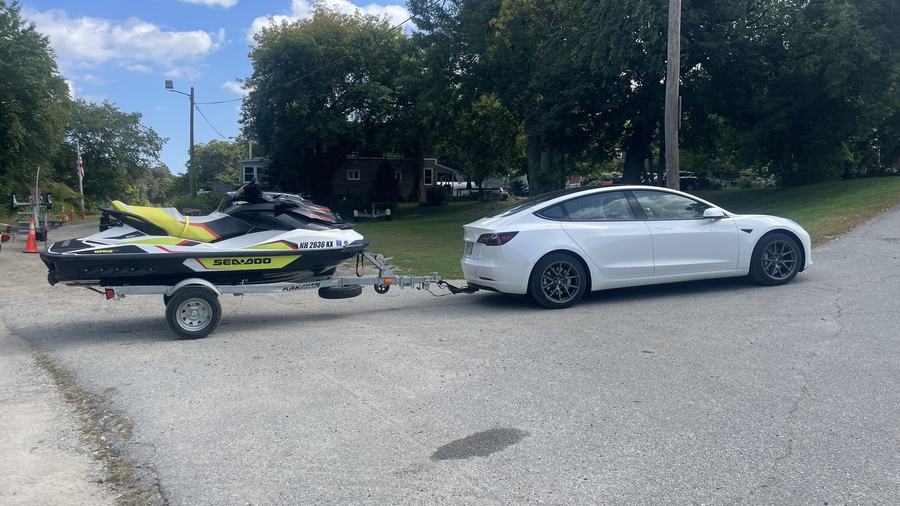 Sea-Doo Wake 155 on trailer ready for NH delivery